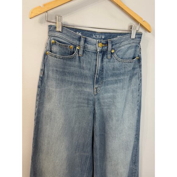 J. Crew High-rise Superwide-leg Jean Elliot wash High Rise Women's 26 - Picture 4 of 11